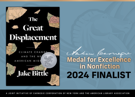 Book cover: The Great Displacement, Andrew Carnegie Medal for Excellence in Nonfiction, 2024 Finalst