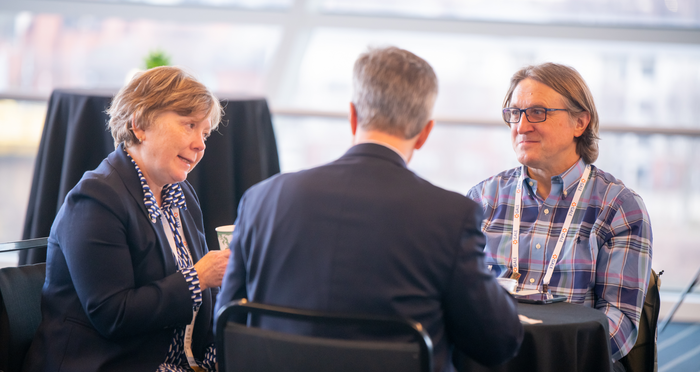 ACRL conference attendees in discussion