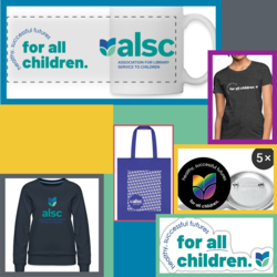 Gift items from ALSC - Mug, Tote, T-Shirt, Sticker