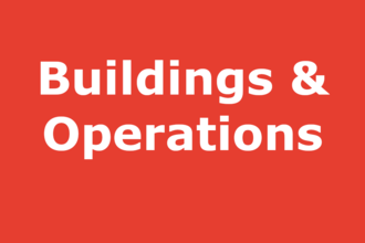 Building & Operations in white text on a red background