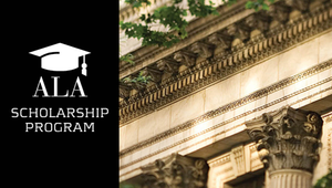 ALA Scholarship Program logo with university building